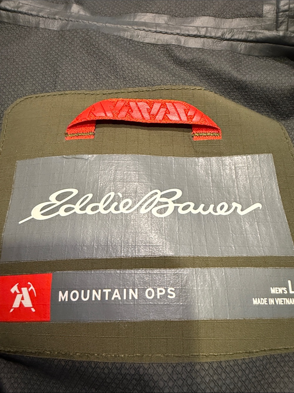 Eddie Bauer Olive Hooded Waterproof Shell Jacket - Picture 2 of 9